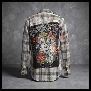 Unisex Broken Bandit x Sullen Up-Cycled Vintage Flannel “Protect What You Love”